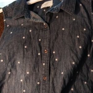 Denim sleeveless star top